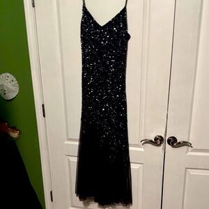 Xscape Midnight Sparkle Maxi Dress